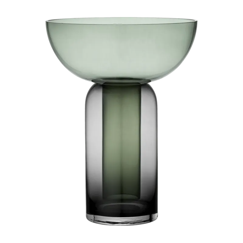 Vase noir et vert Torus L - AYTM - The Cool Republic