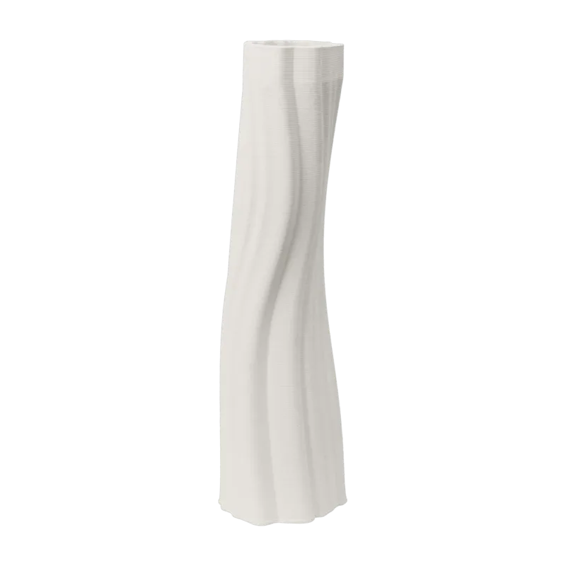 Vase organique en grès off-white 19,5x70cm Rylith - Ferm Living - The Cool Republic