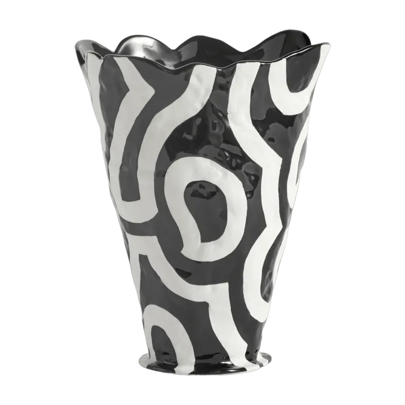 Vase original noir et blanc 25 cm Jessica Hans - HAY - The Cool Republic