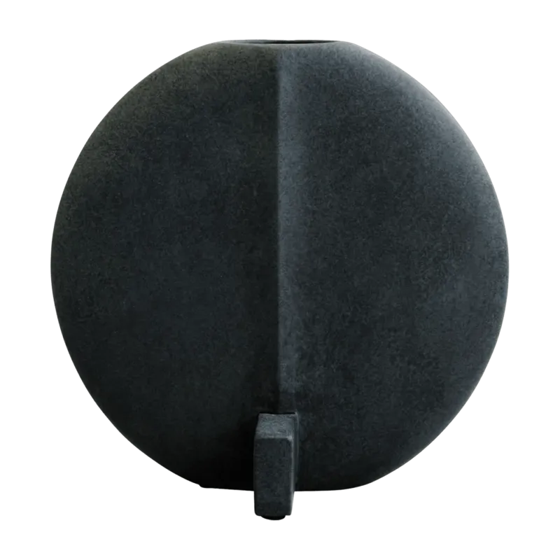 Vase rond en cérémique noir 23cm Guggenheim - 101 Copenhagen - The Cool Republic
