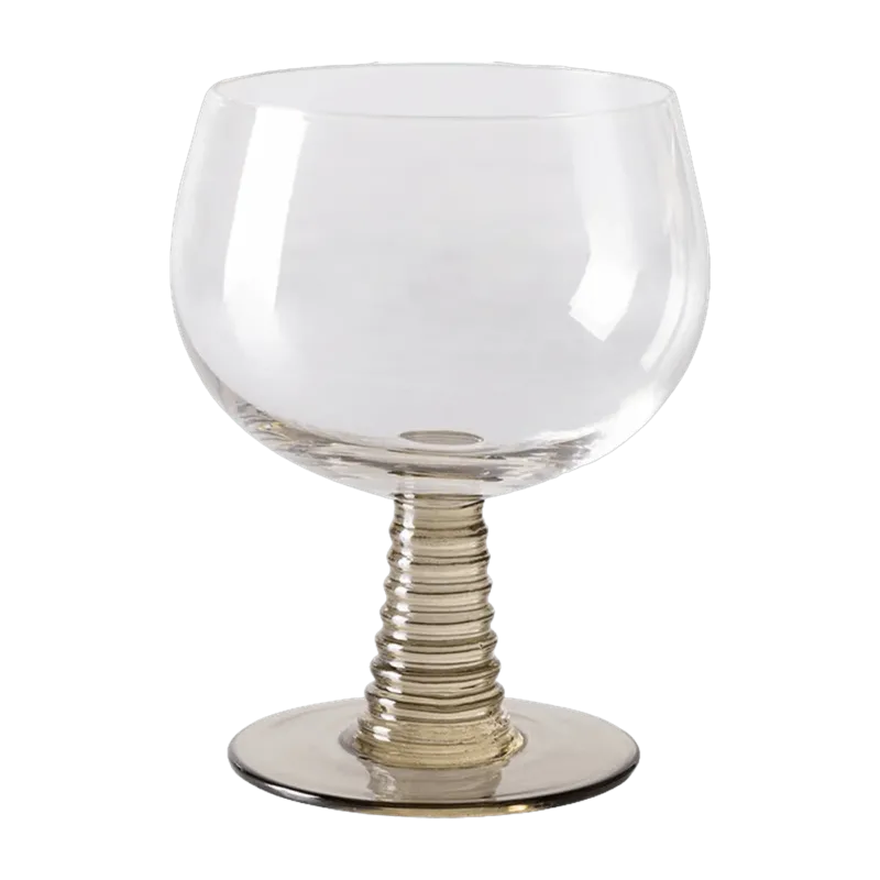 Verre à vin Swirl Low Green - HKLIVING - The Cool Republic