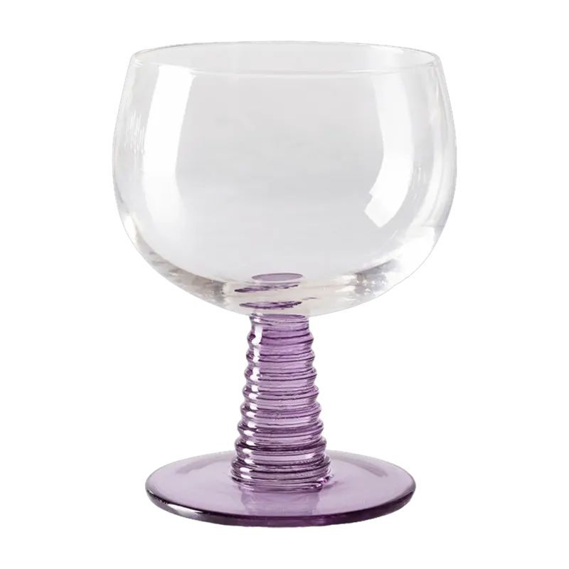 Verre à vin Swirl Low Purple - HKLIVING - The Cool Republic