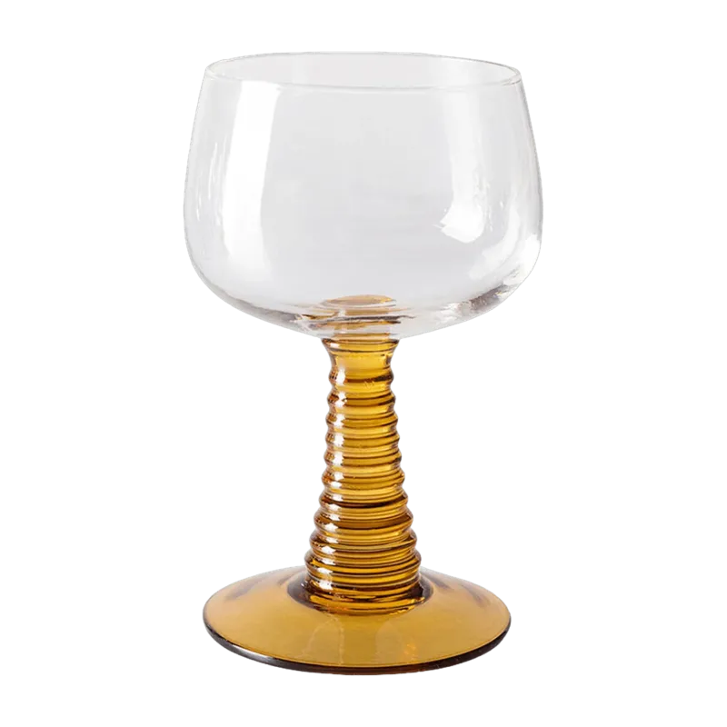 Verre à vin "tourbillon" High Ochre - HKLIVING - The Cool Republic