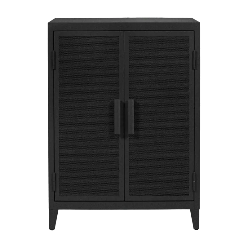 Vestiaire en acier perforé B2 bas Graphite mat fine texture - Tolix - The Cool Republic