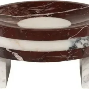 Vide-poche en marbre rond bicolore 21x19x10cm Alton - Versmissen - The Cool Republic