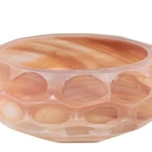 Vide-poche en verre soufflé à la bouche rose 19x8cm - Versmissen - The Cool Republic