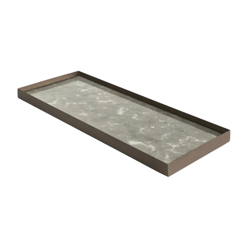 Vide-poche rectangulaire en verre L Fossil Organic - Ethnicraft Accessories - The Cool Republic